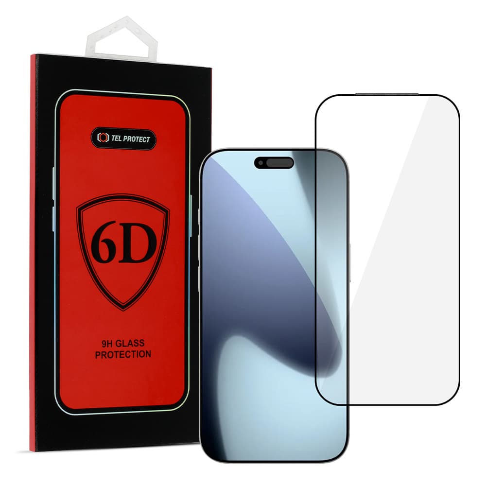Tvrzené sklo Tel Protect Full Glue 6D pro iPhone 17 Pro BLACK - náhled 1