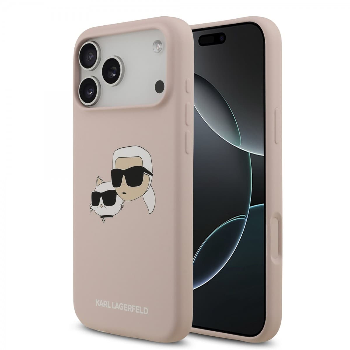 Zadní kryt Karl Lagerfeld Liquid Silicone Double Heads MagSafe pro iPhone 17 Pro Max Pink - náhled 1