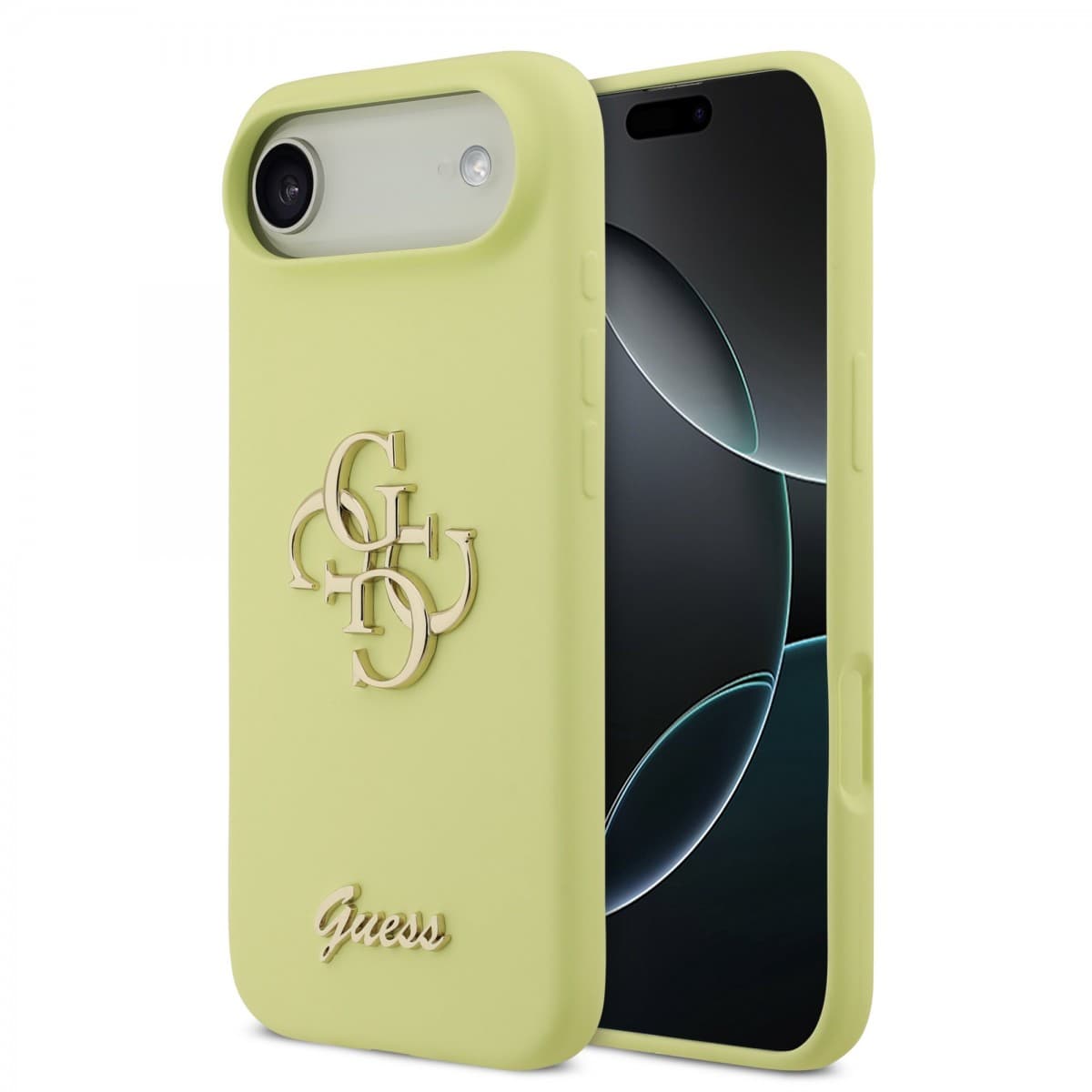 Zadní kryt Guess Liquid Silicone 4G Metal Logo pro iPhone 17 Air Yellow - náhled 1