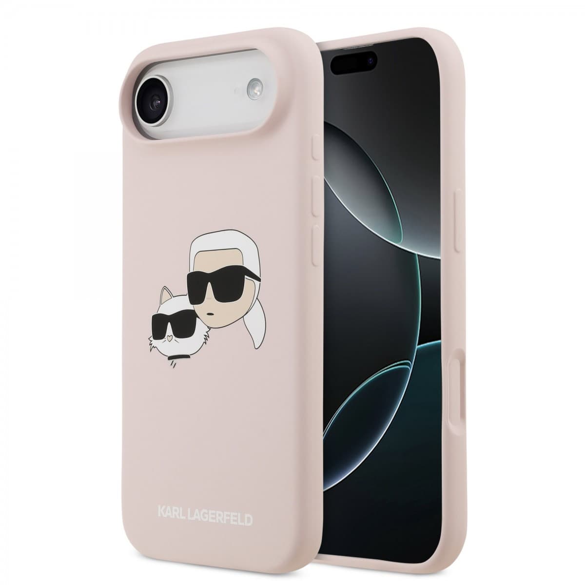 Zadní kryt Karl Lagerfeld Liquid Silicone Double Heads MagSafe pro iPhone 17 Air Pink - náhled 1