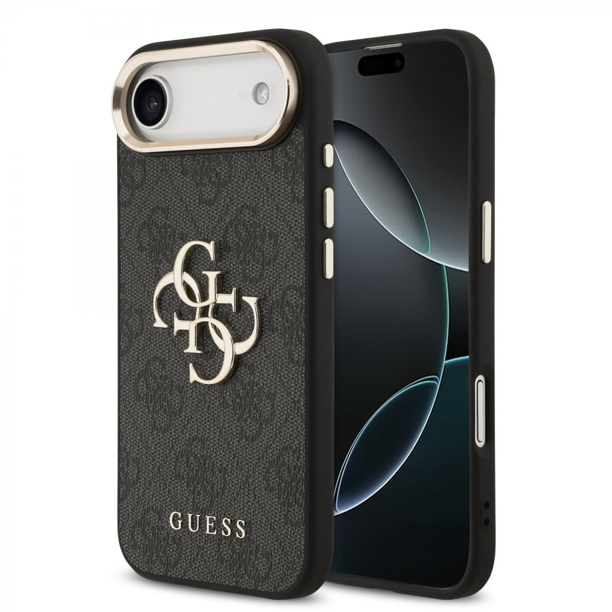 Zadní kryt Guess PU Leather 4G Metal Logo Gold Frame MagSafe pro iPhone 17 Air Black - náhled 1