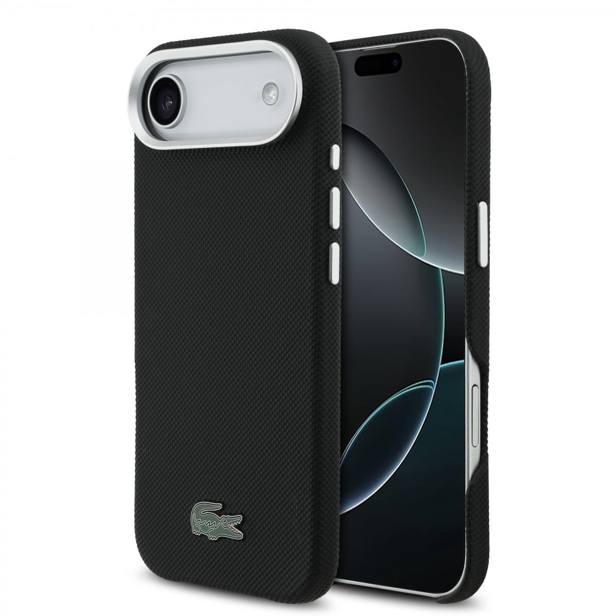 Zadní kryt Lacoste Iconic Petit Pique Metal Logo MagSafe pro iPhone 17 Air Black - náhled 1