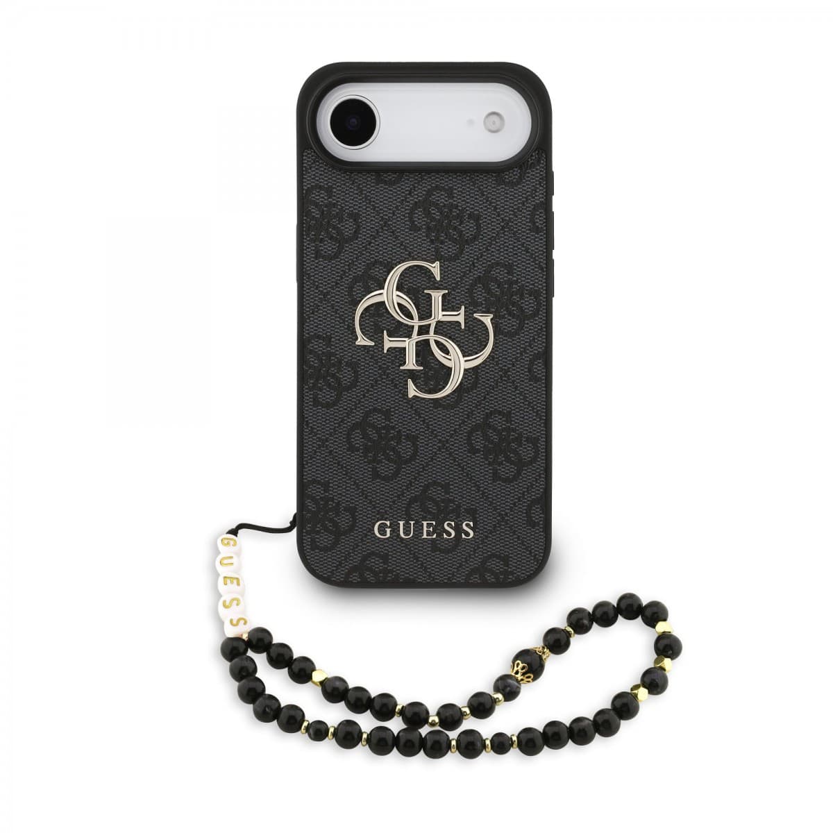 Zadní kryt Guess PU 4G Metal Logo Strap pro iPhone 17 Air Black - náhled 1