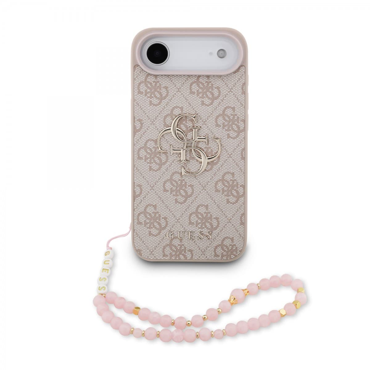 Zadní kryt Guess PU 4G Metal Logo Strap pro iPhone 17 Air Pink - náhled 1