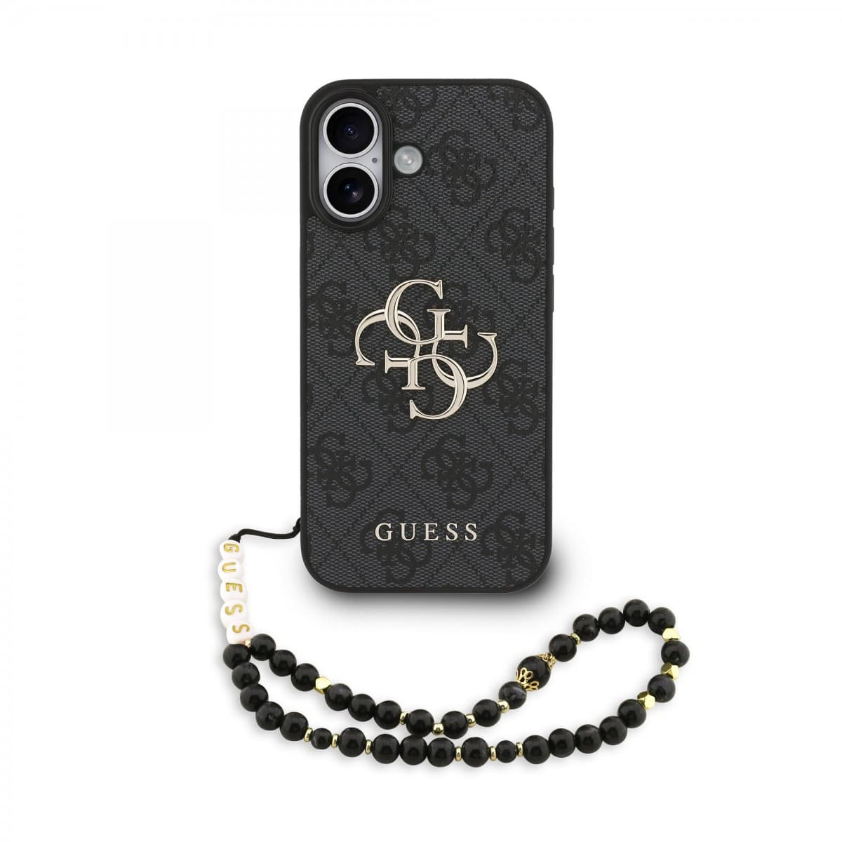 Zadní kryt Guess PU 4G Metal Logo Strap pro iPhone 17 Black - náhled 1