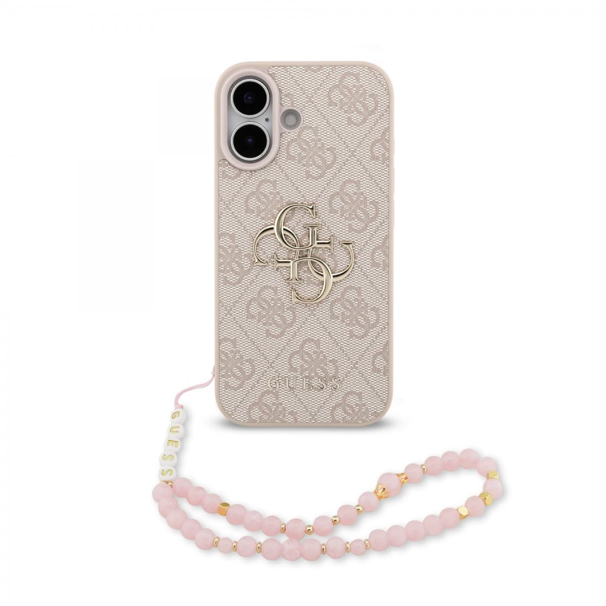 Zadní kryt Guess PU 4G Metal Logo Strap pro iPhone 17 Pink - náhled 1