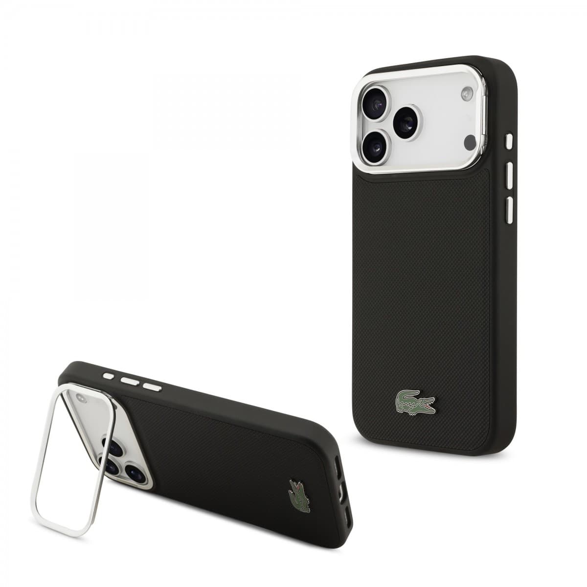 Zadní kryt Lacoste Iconic Petit Pique Camera Stand MagSafe pro iPhone 17 Pro Max Black - náhled 1