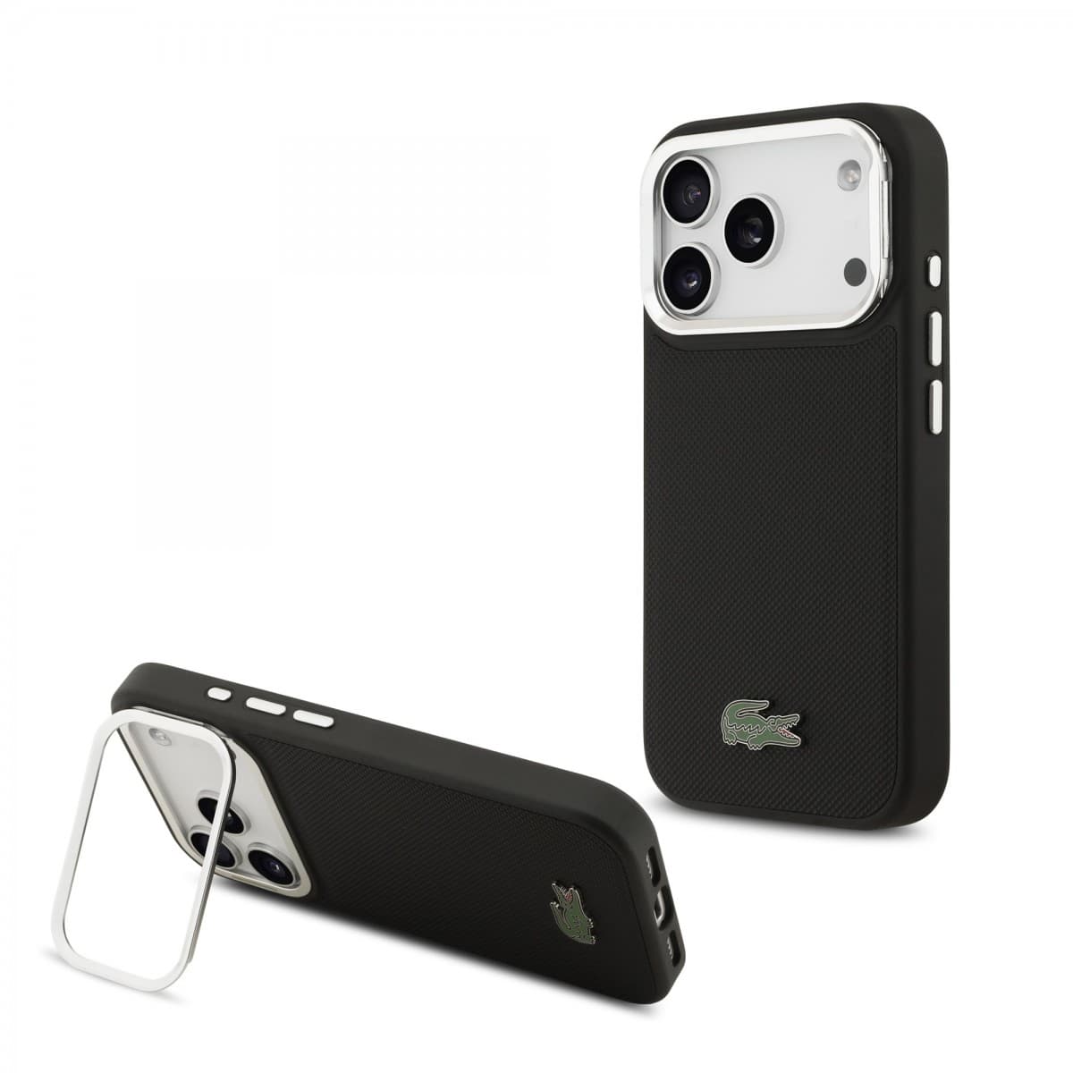 Zadní kryt Lacoste Iconic Petit Pique Camera Stand MagSafe pro iPhone 17 Pro Black - náhled 1