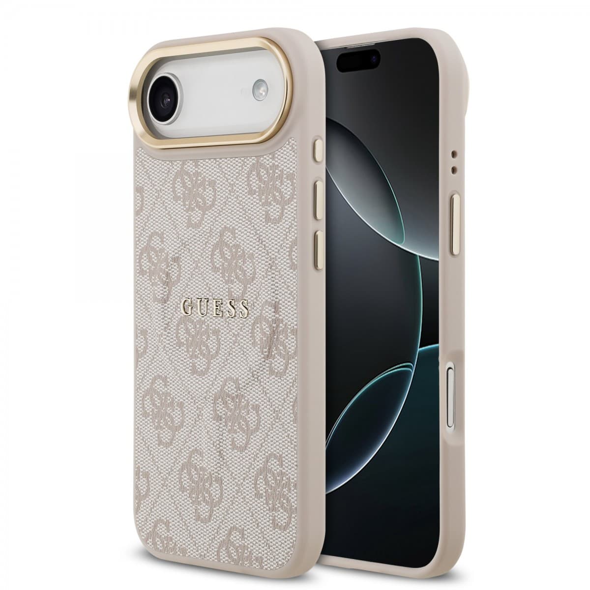 Zadní kryt Guess PU Leather 4G Gold Frame MagSafe pro iPhone 17 Air Pink - náhled 1