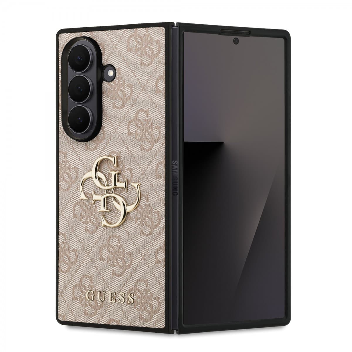 Zadní kryt Guess PU 4G Metal Logo pro Samsung Galaxy Z Fold 7 Pink - náhled 1
