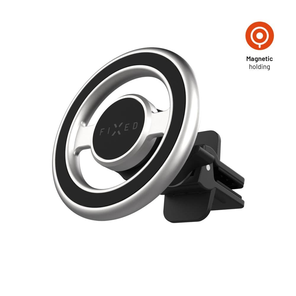 Magnetický kovový držák FIXED MagMount Vent do ventilace s podporou MagSafe, stříbrný - náhled 1