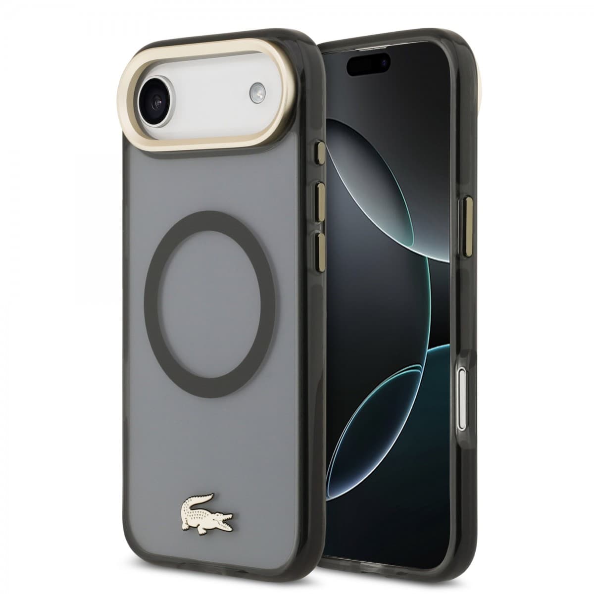 Zadní kryt Lacoste PC/TPU Frosted Finish Gold Logo MagSafe pro iPhone 17 Air Black - náhled 1