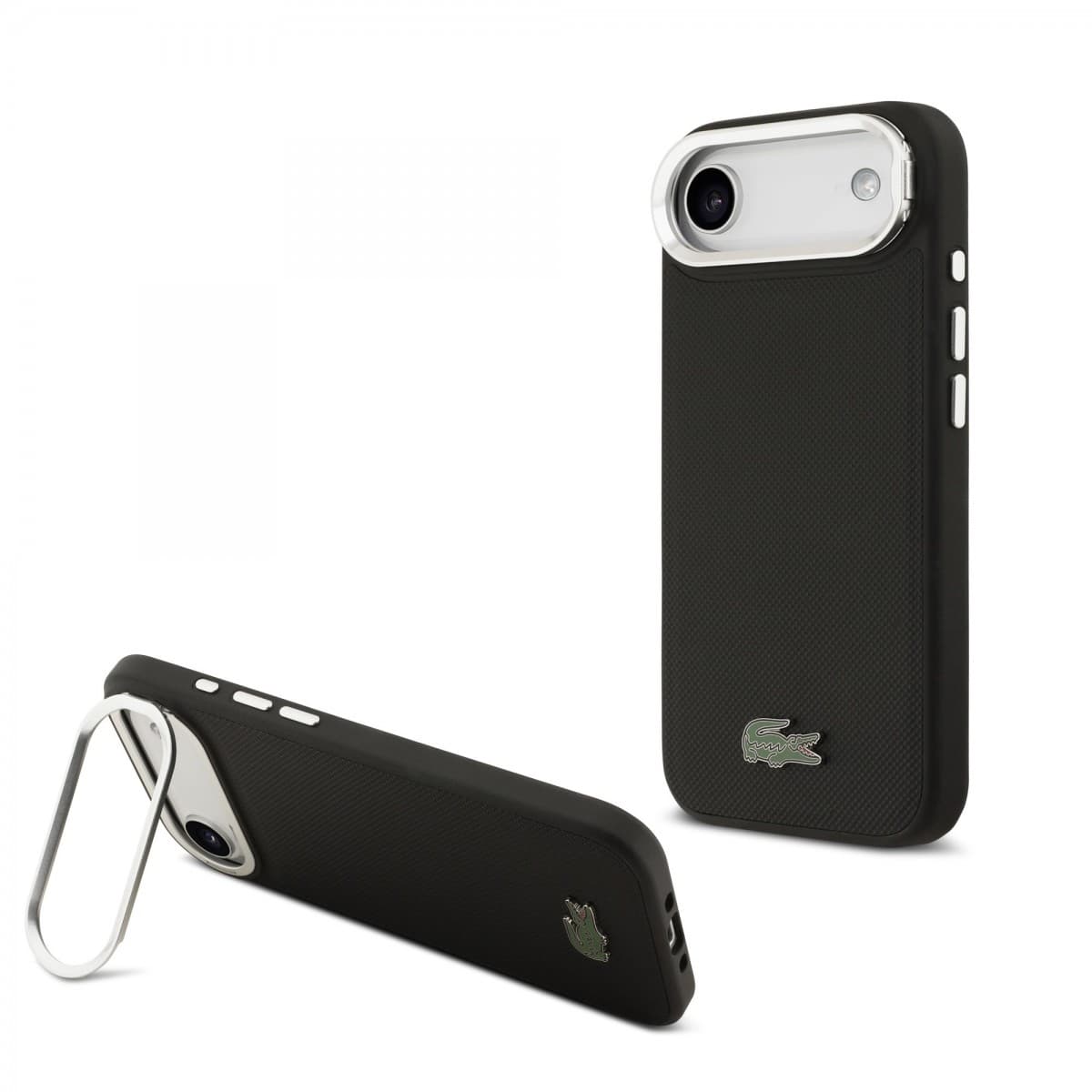 Zadní kryt Lacoste Iconic Petit Pique Camera Stand MagSafe pro iPhone 17 Air Black