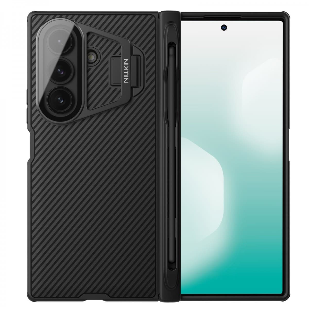 Zadní kryt Nillkin CamShield Prop Pen Slot (Transparent Lens) pro Samsung Galaxy Z Fold 7 Black - náhled 1