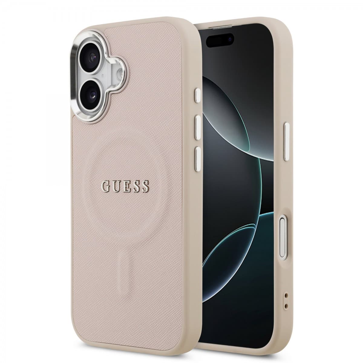 Zadní kryt Guess PU Saffiano MagSafe pro iPhone 17 Pink - náhled 1