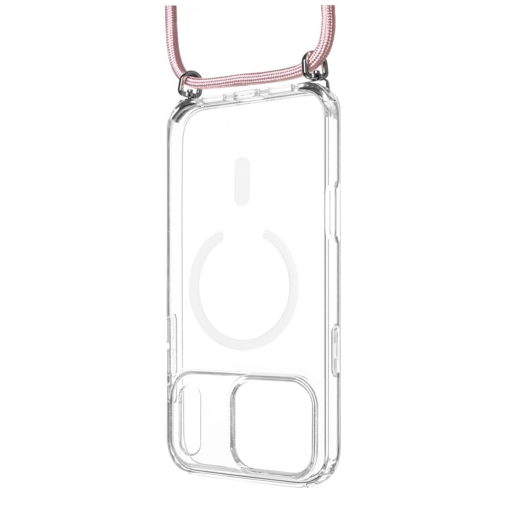 Pouzdro FIXED MagPure Neck s růžovou šňůrkou na krk pro Apple iPhone 17 Pro Max - náhled 1