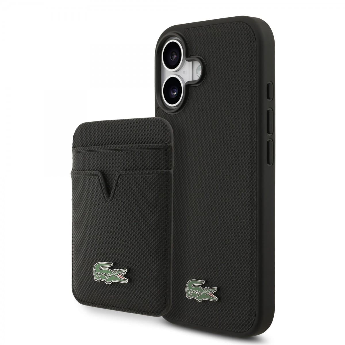Zadní kryt Lacoste Iconic Petit Pique MagSafe + Peněženka pro iPhone 17 Black