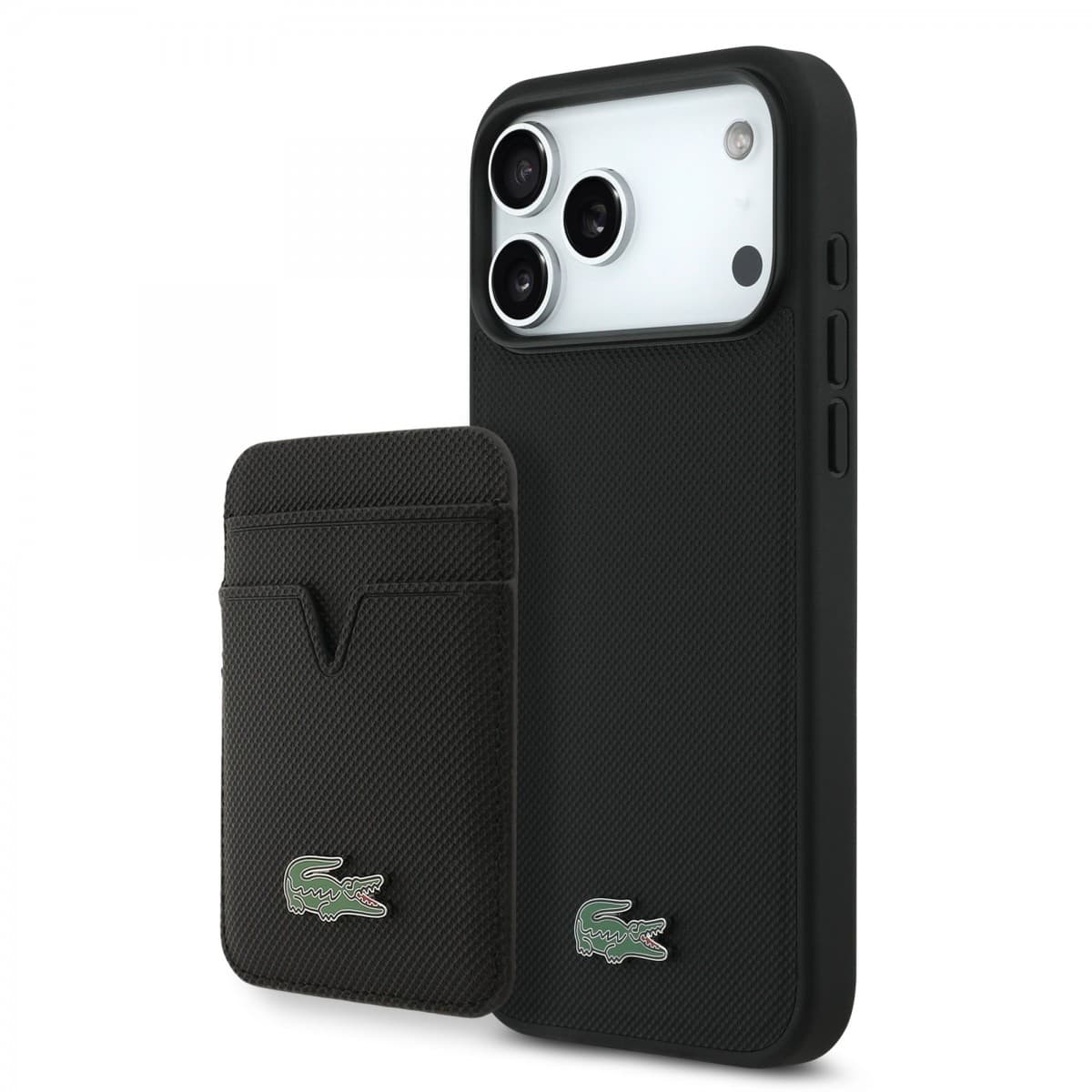 Zadní kryt Lacoste Iconic Petit Pique MagSafe + Peněženka pro iPhone 17 Pro Max Black