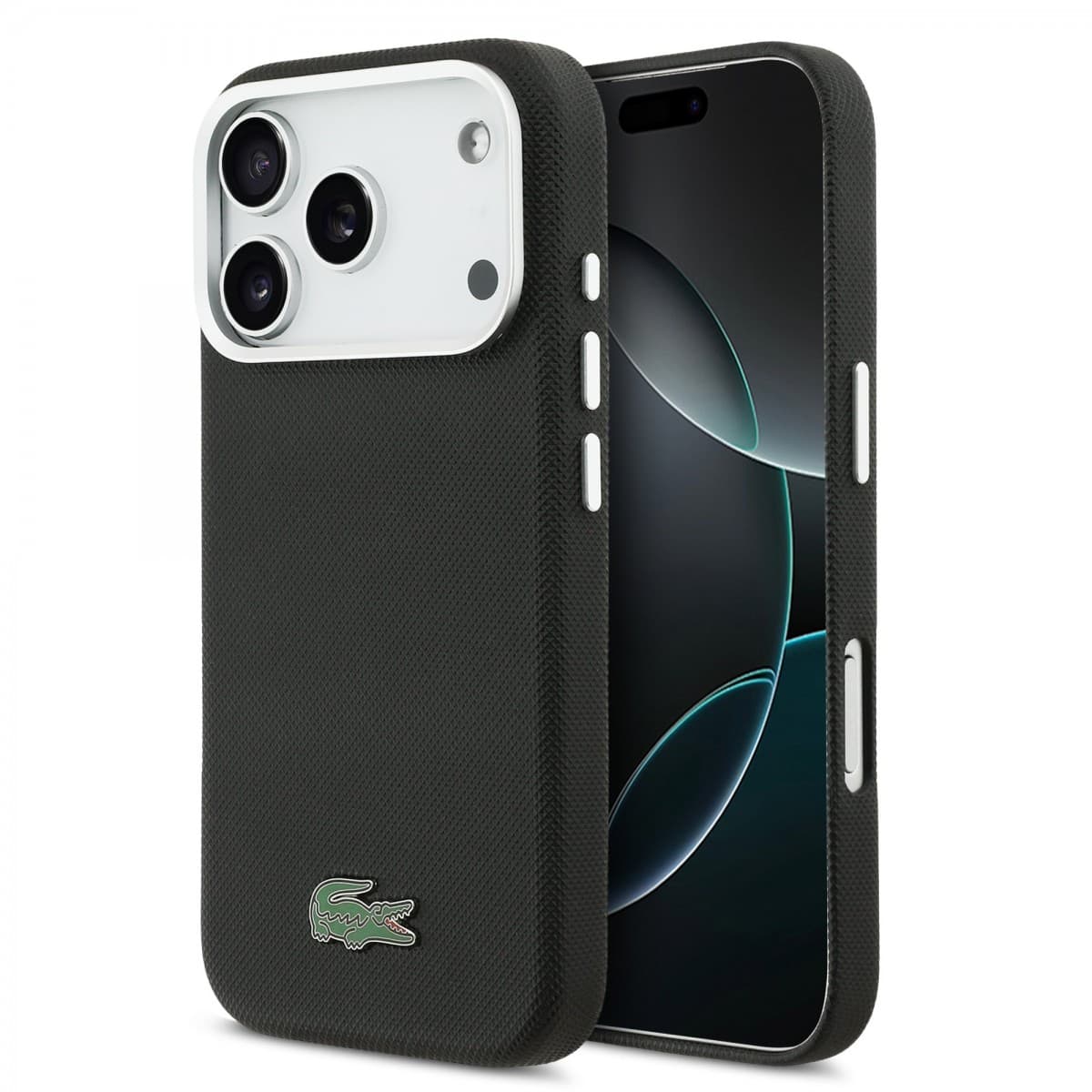 Zadní kryt Lacoste Iconic Petit Pique Metal Logo MagSafe pro iPhone 17 Pro Black - náhled 1