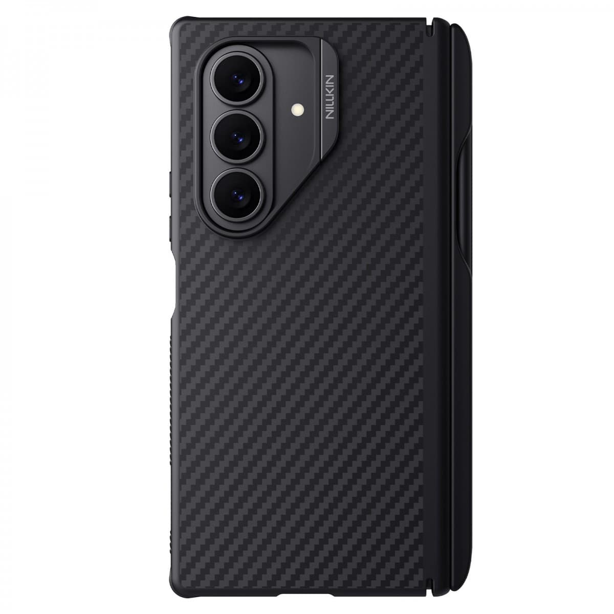Zadní kryt Nillkin Synthetic Fiber PRO Magnetic Pen Slot pro Samsung Galaxy Z Fold 7 Black - náhled 1