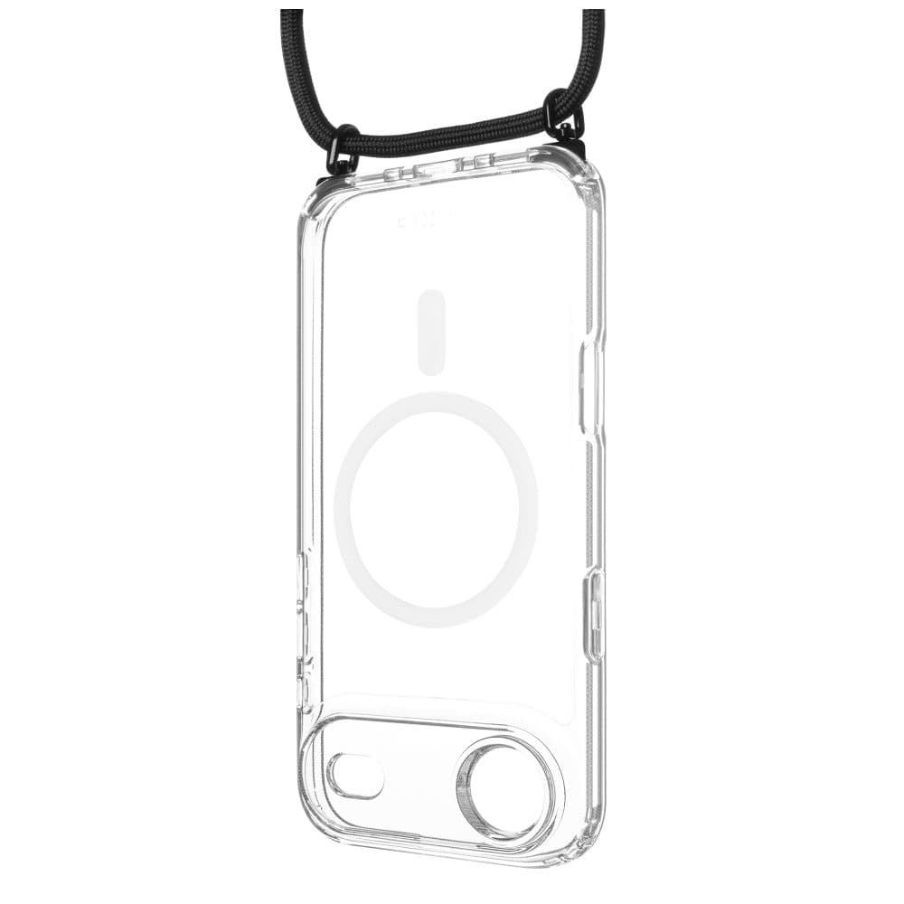 Zadní kryt FIXED MagPure Neck s černou šňůrkou na krk pro Apple iPhone Air - náhled 1