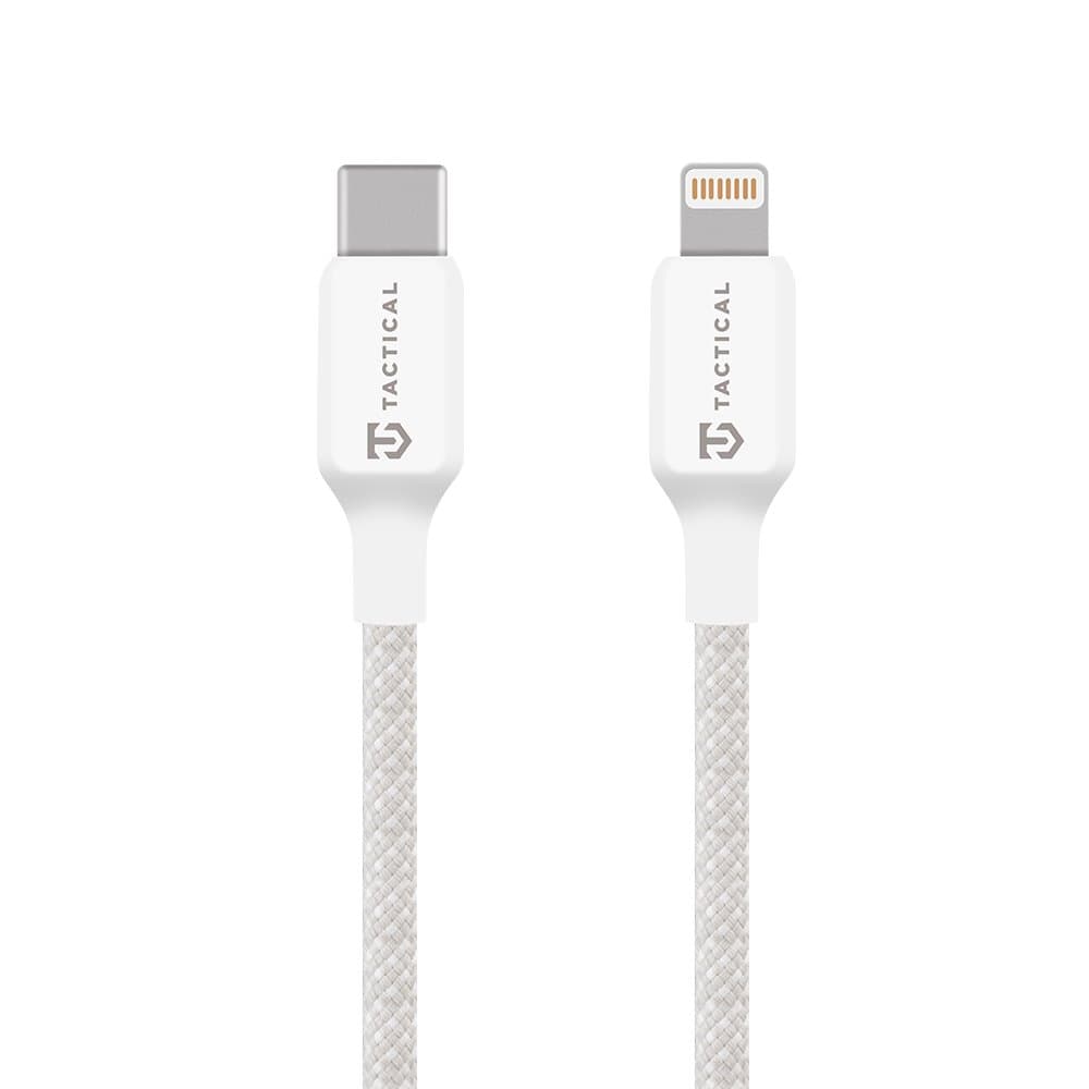 Datový kabel Tactical Stitch Thread USB-C - Lightning 2m White - náhled 1