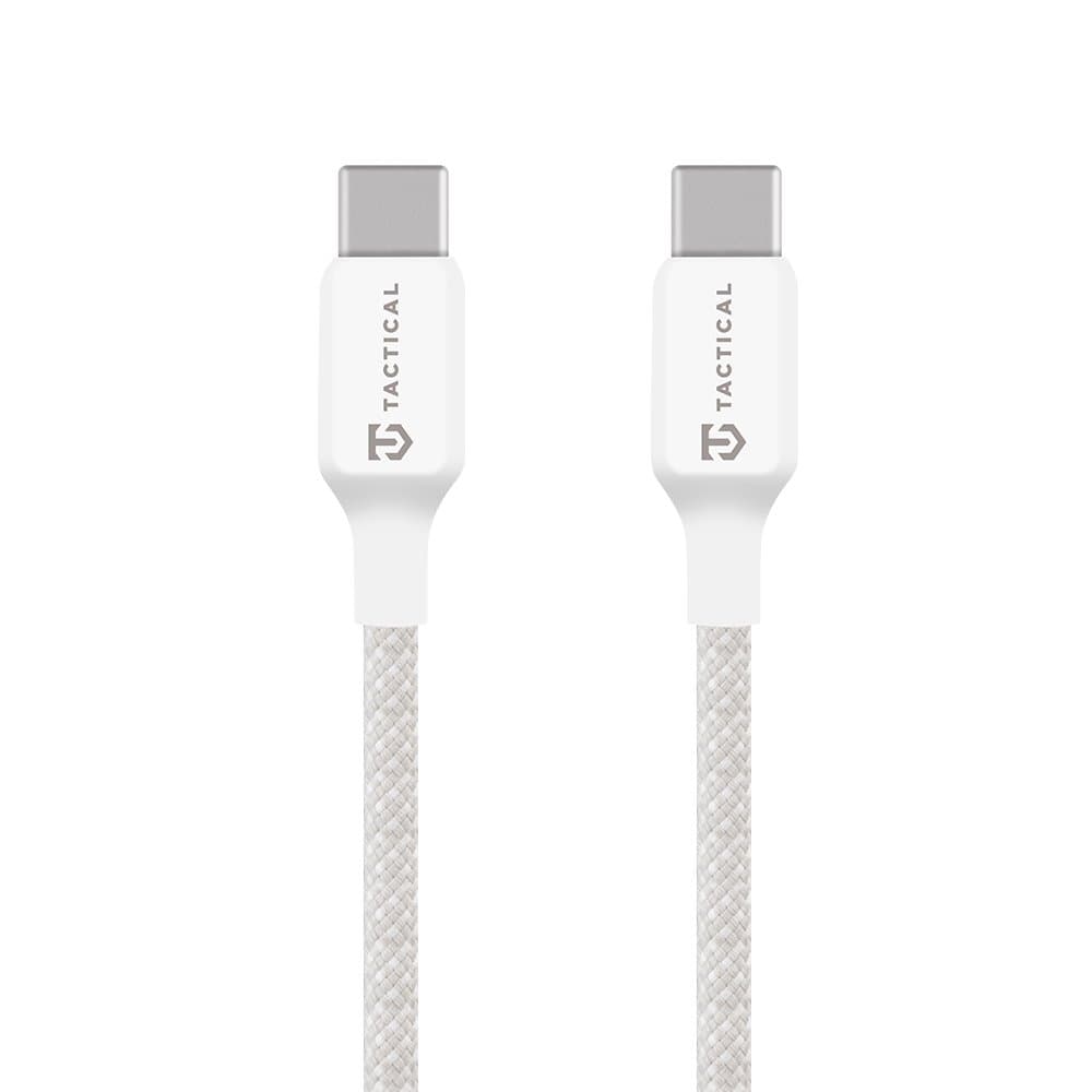 Datový kabel Tactical Stitch Thread USB-C - USB-C 0.3m White - náhled 1