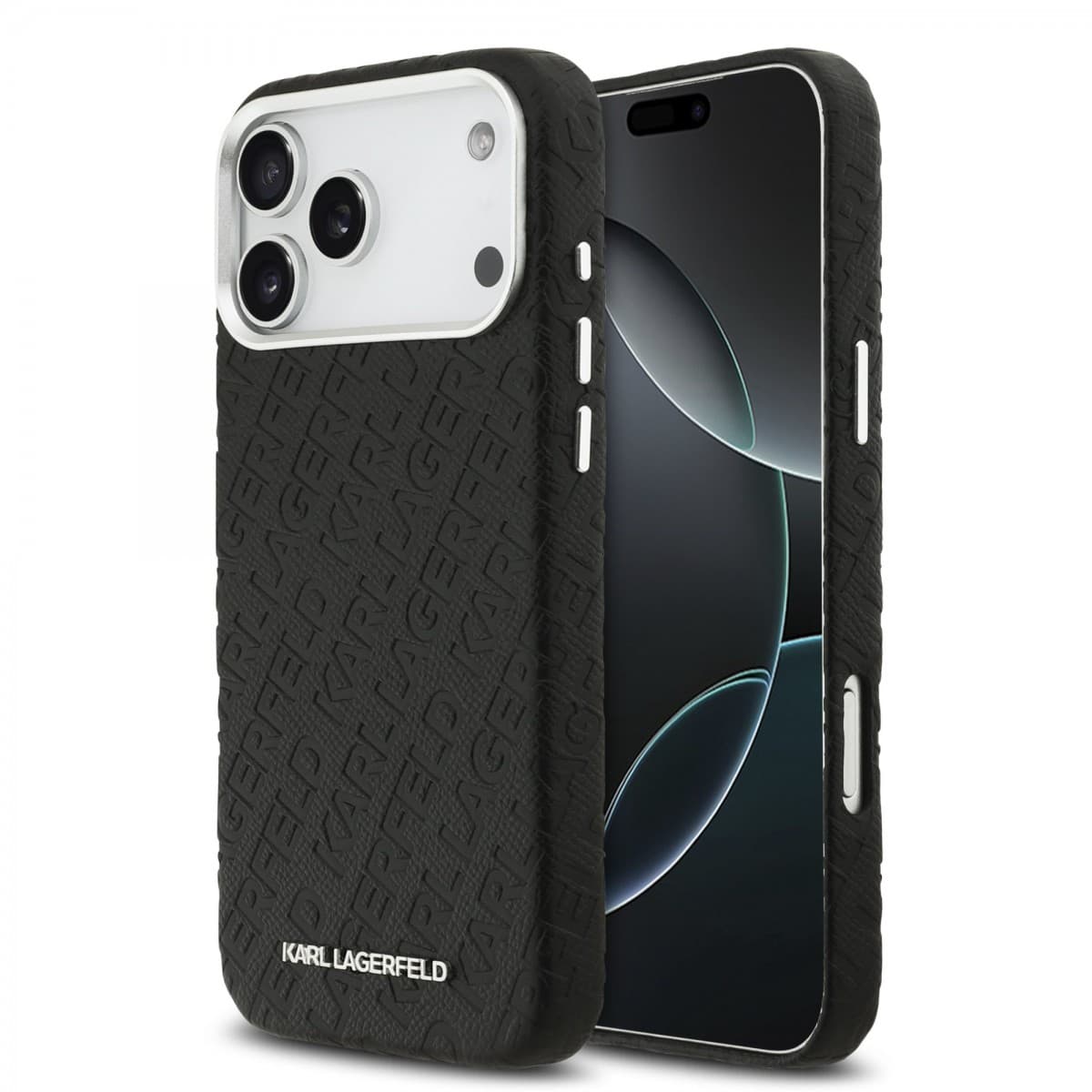 Zadní kryt Karl Lagerfeld Grained PU Repeated Logo MagSafe pro iPhone 17 Pro Max Black - náhled 1