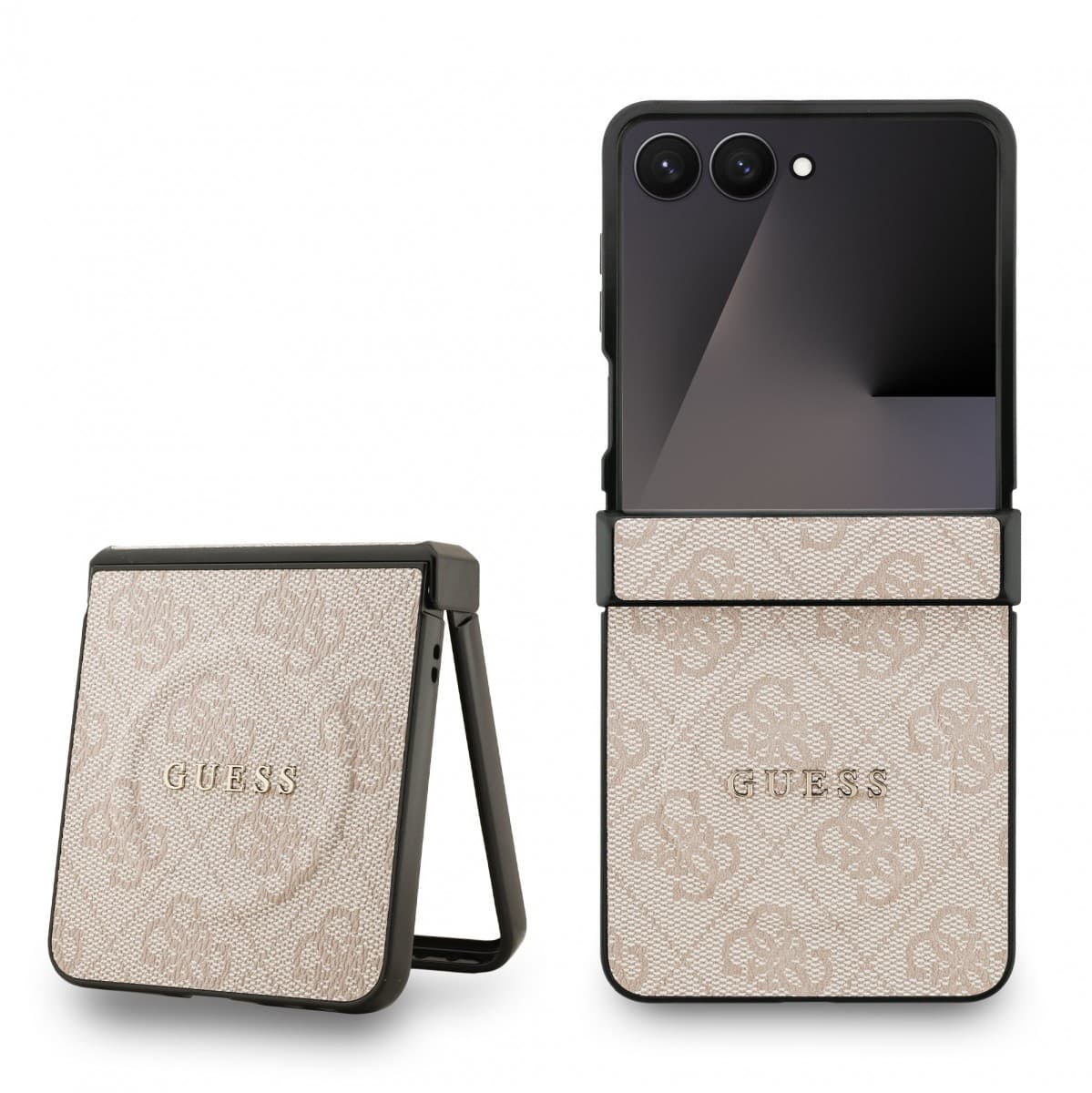 Zadní kryt Guess PU Leather 4G Colored Ring Magnetic pro Samsung Galaxy Z Flip 7 Pink - náhled 1