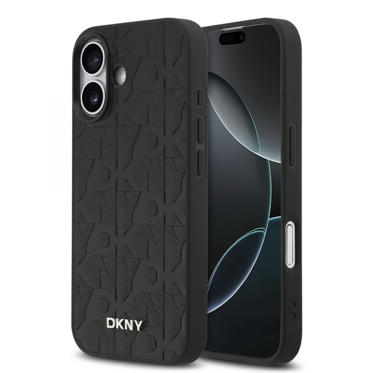 Zadní kryt DKNY PU Leather Grid Pattern Magsafe pro iPhone 17 Black - náhled 1