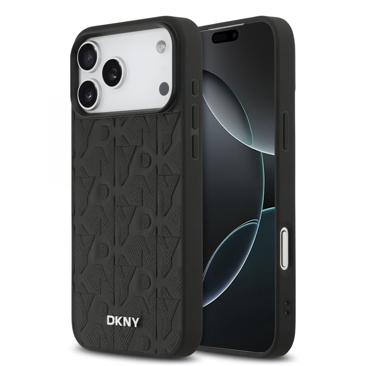 Zadní kryt DKNY PU Leather Grid Pattern Magsafe pro iPhone 17 Pro Max Black - náhled 1
