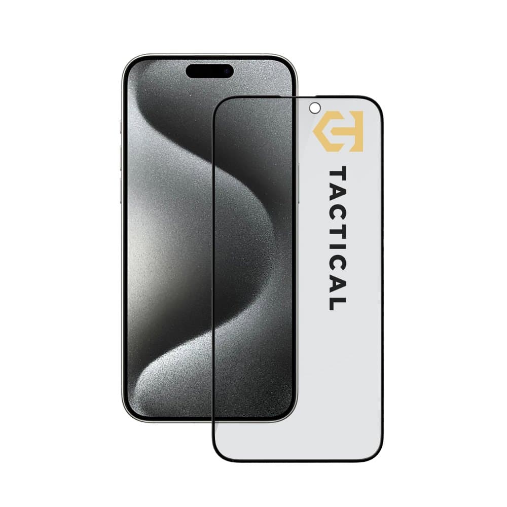 Tvrzené sklo Tactical Glass Shield Privacy Stealth 5D pro Apple iPhone 15 Pro Max Black - náhled 1