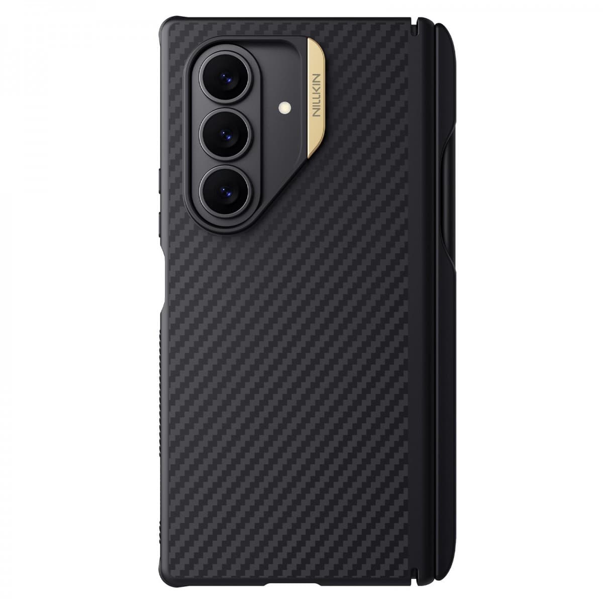 Zadní kryt Nillkin Synthetic Fiber PRO Magnetic Pen Slot pro Samsung Galaxy Z Fold 7 Golden