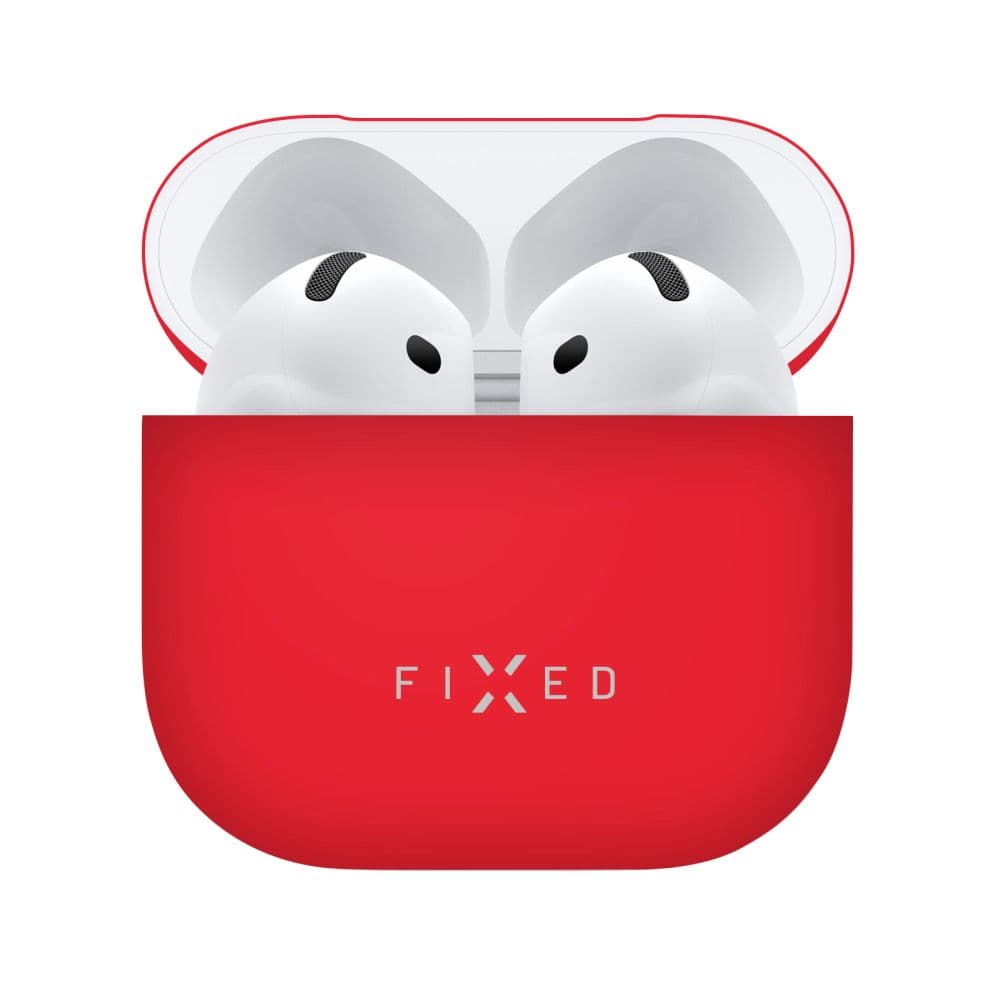 Ultratenké silikonové pouzdro FIXED Silky pro Apple AirPods 4, červené