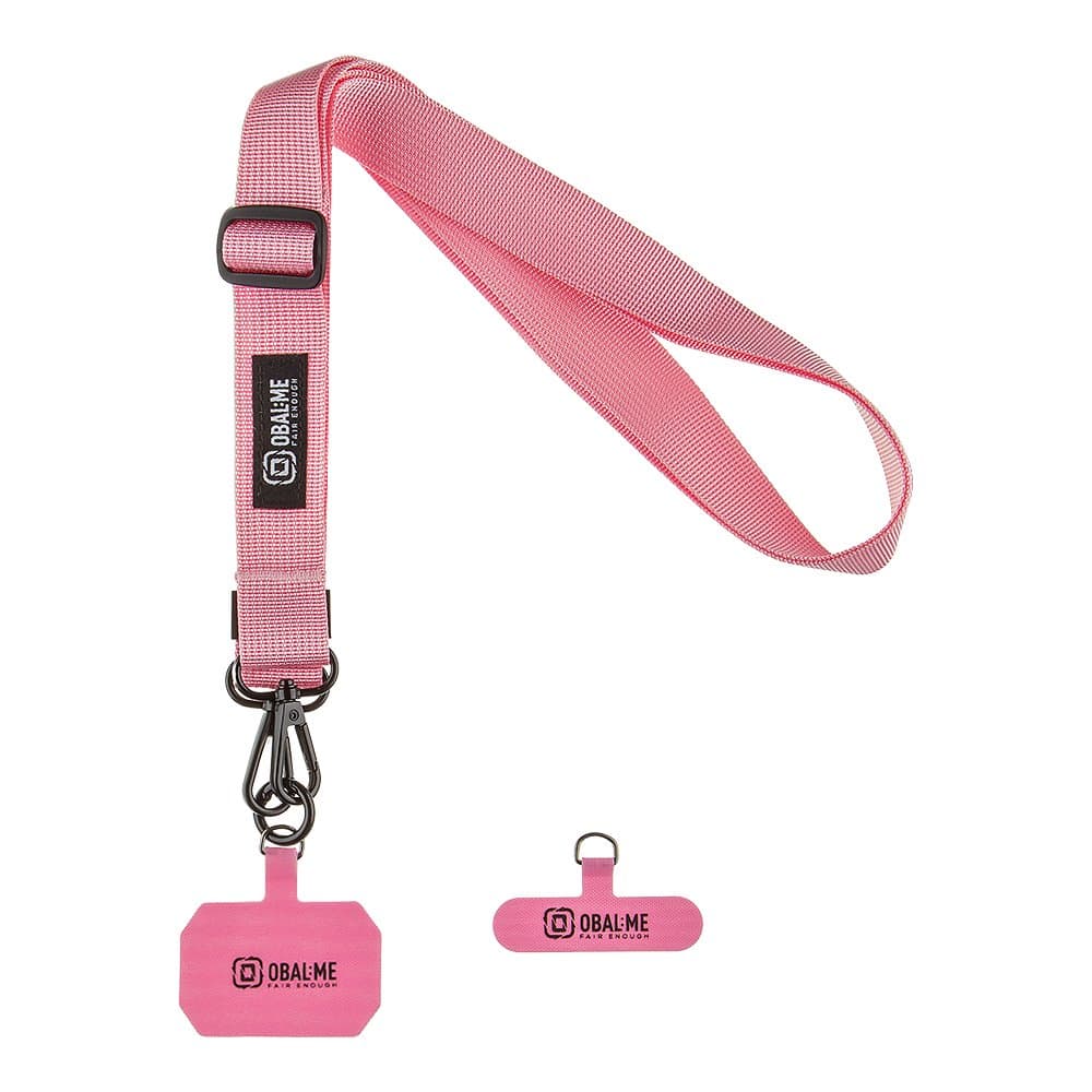 Popruh OBAL:ME NeckTag Ribbon na Telefon Pink - náhled 1