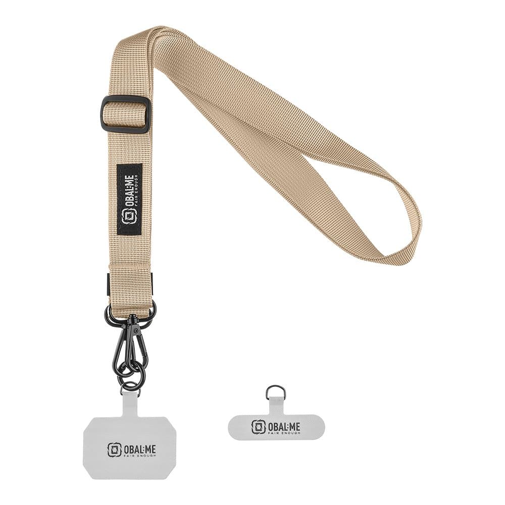 Popruh OBAL:ME NeckTag Ribbon na Telefon Ivory - náhled 1