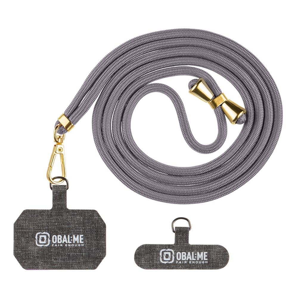 Popruh OBAL:ME NeckTag Allure na Telefon Dark grey - náhled 1