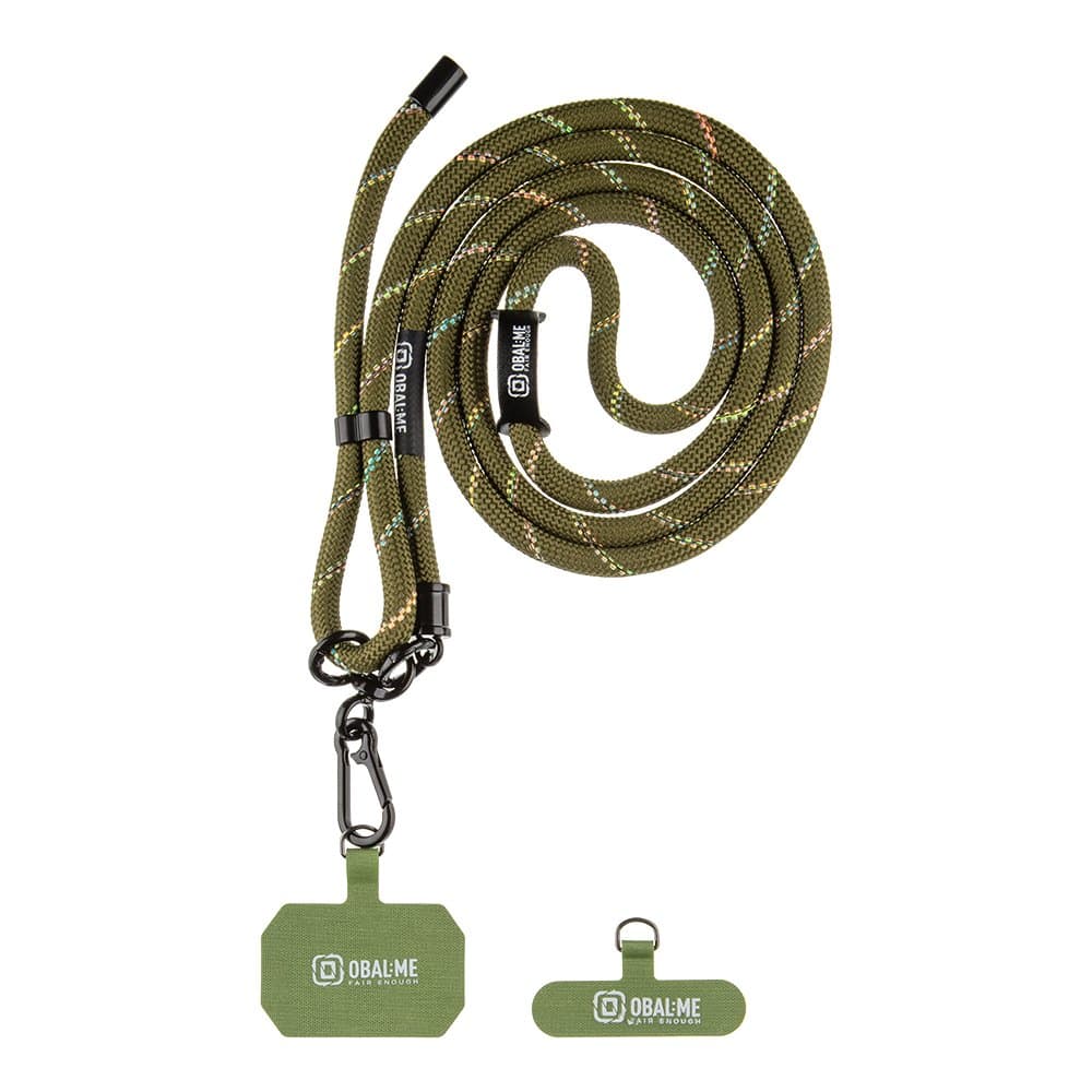 Popruh OBAL:ME NeckTag na Telefon Army Green - náhled 1