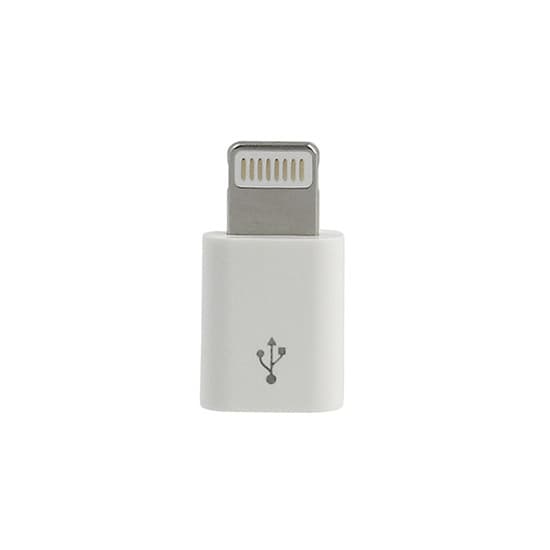 Adaptér microUSB - Lightning bílý - náhled 1