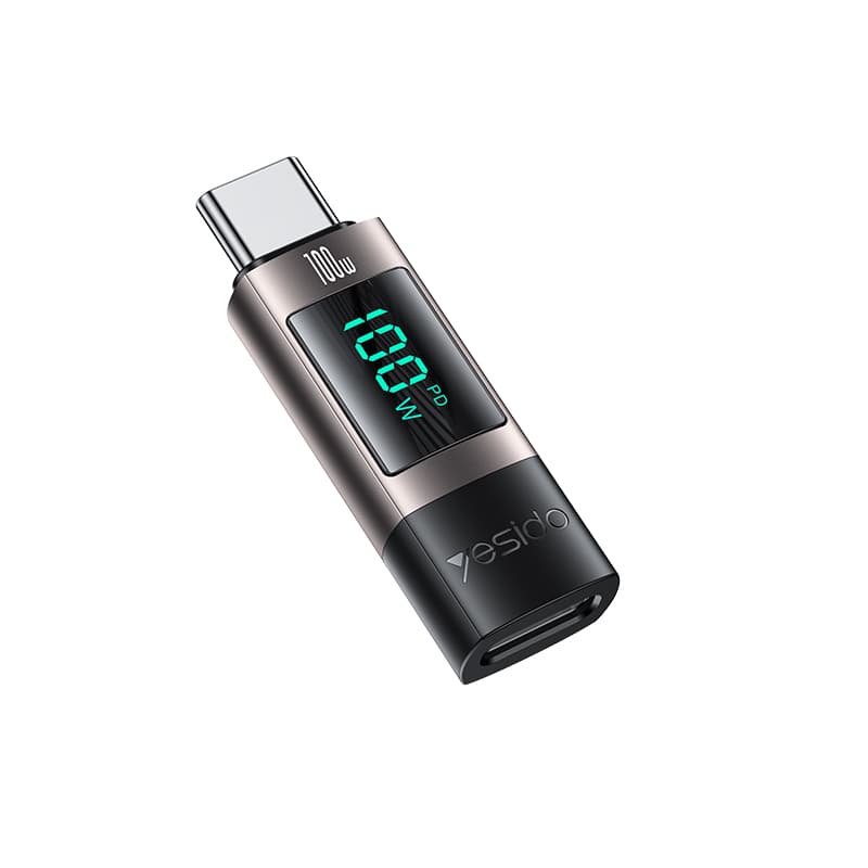 Adaptér Yesido OTG GS24 USB-C - USB-C s LCD displejem černý - náhled 1