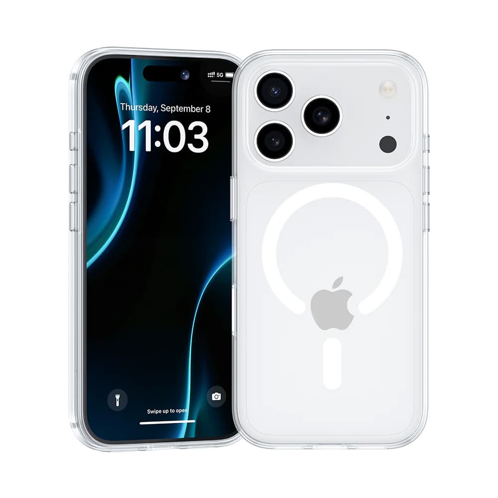 Zadní kryt Magnetic Benks Crystal pro iPhone 17 Pro transparentní (tlačítko ovládání fotoaparátu) - náhled 1