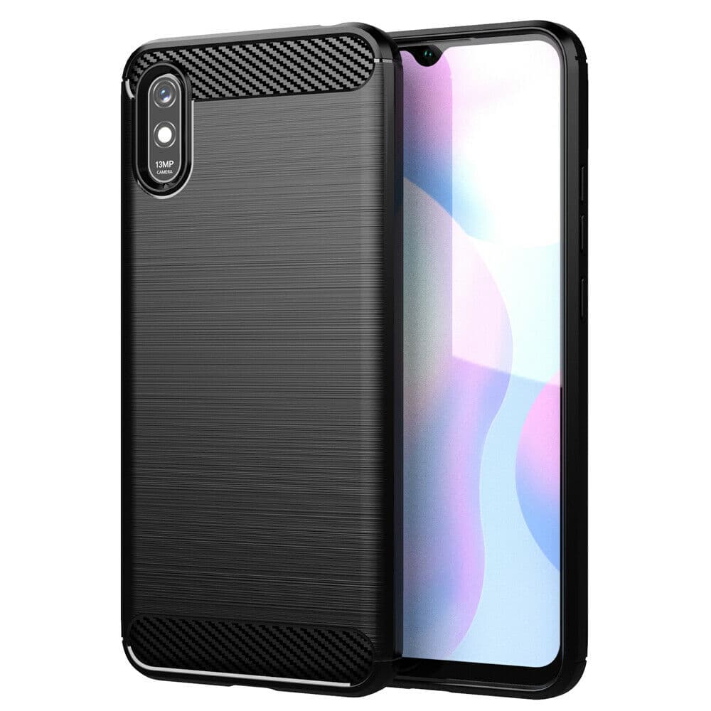 Techsuit Karbon Silikon Xiaomi Redmi 9A Redmi 9AT Černý - náhled 1