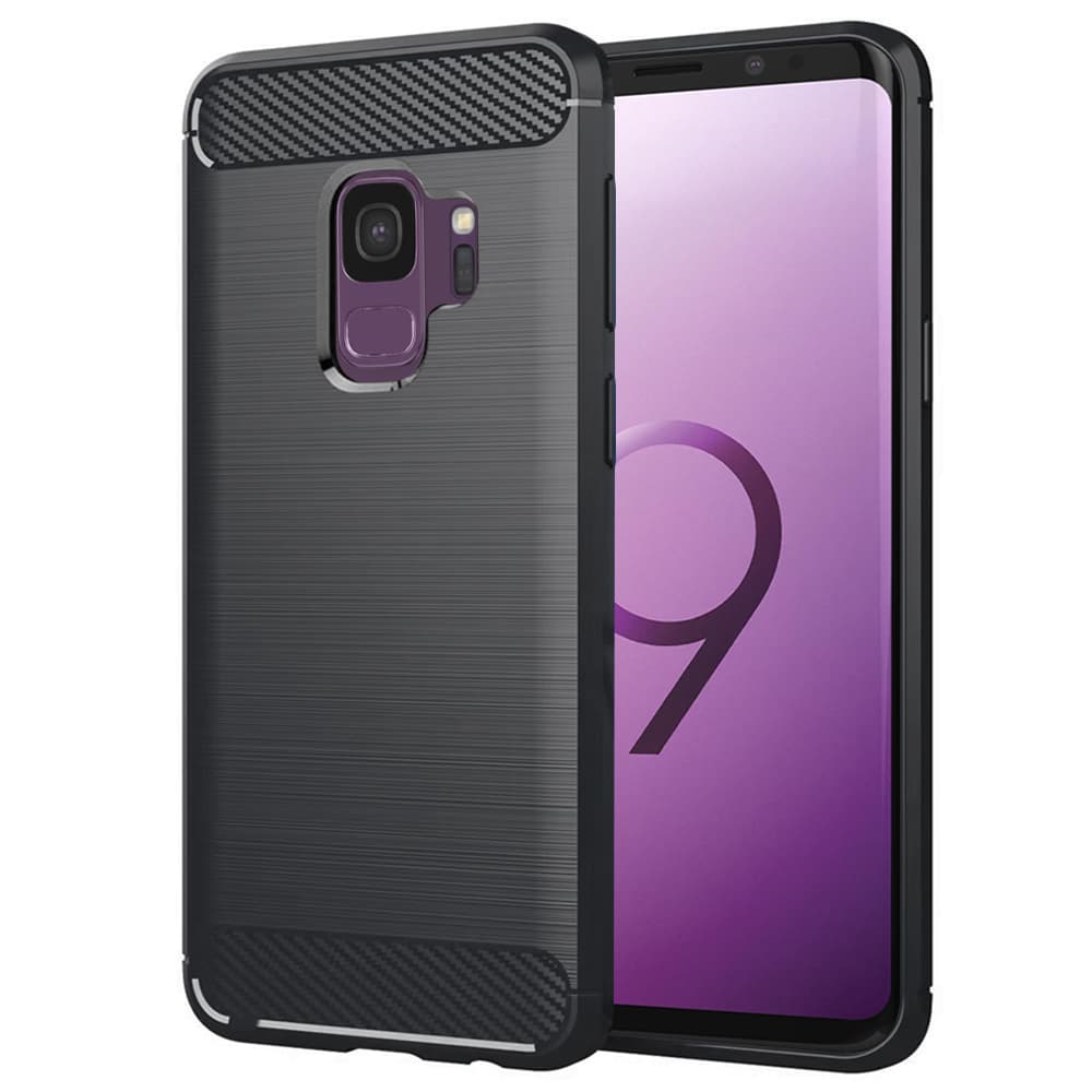 Techsuit Karbon Silikon Samsung Galaxy S9 Černý - náhled 1