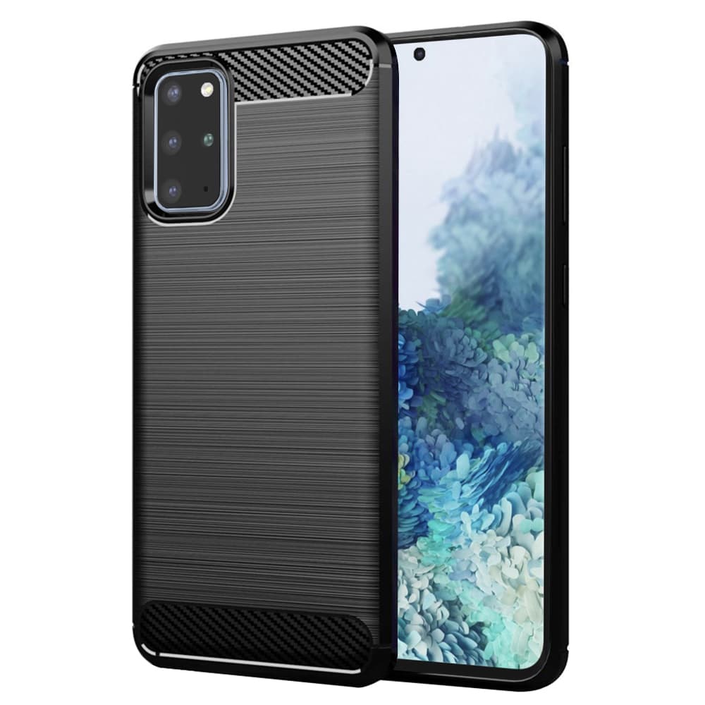 Techsuit Karbon Silikon Samsung Galaxy S20 Plus 4G S20 Plus 5G Černá - náhled 1