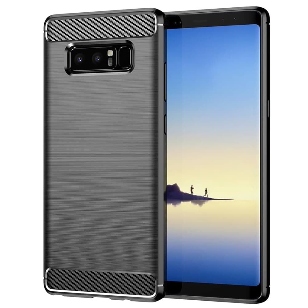 Techsuit Karbon Silikon Samsung Galaxy Note 8 Černý - náhled 1