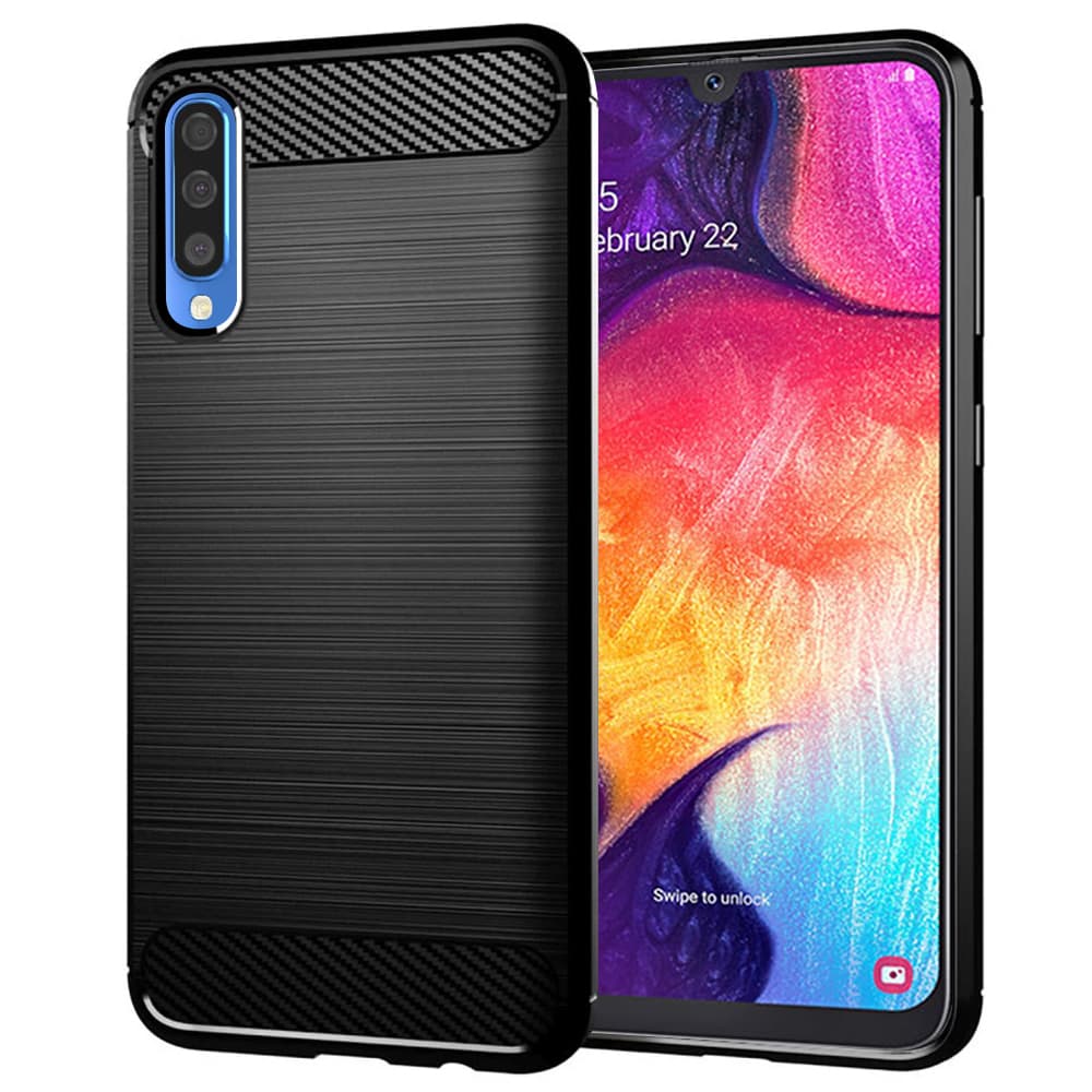 Techsuit Karbon Silikon Samsung A30s A50 A50s Černá - náhled 1