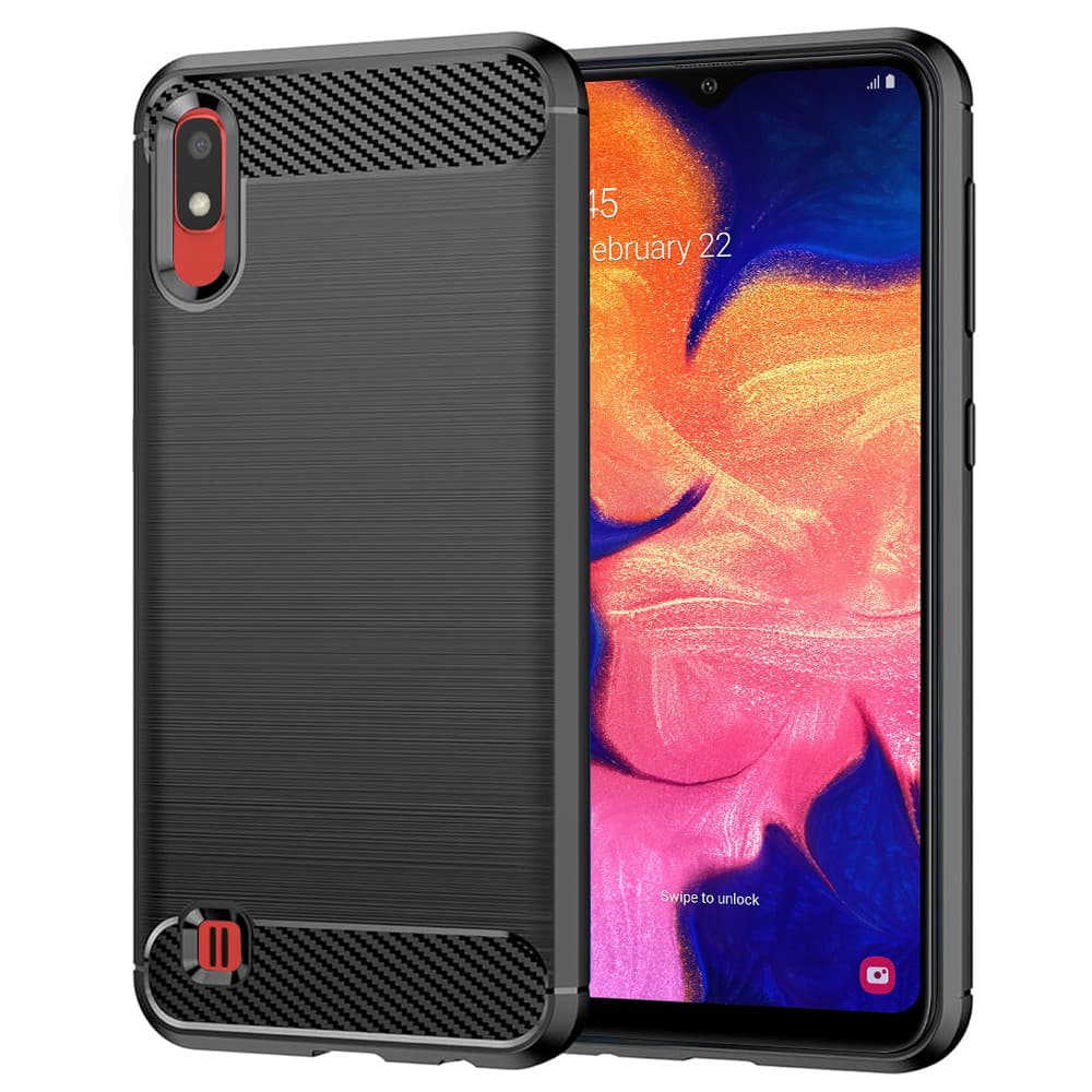 Techsuit Karbon Silikon Samsung Galaxy A10 M10 Černá - náhled 1