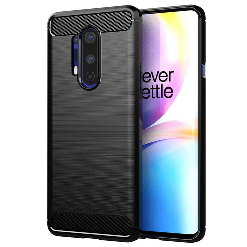 Techsuit Karbon Silikon OnePlus 8 Pro Černý - náhled 1