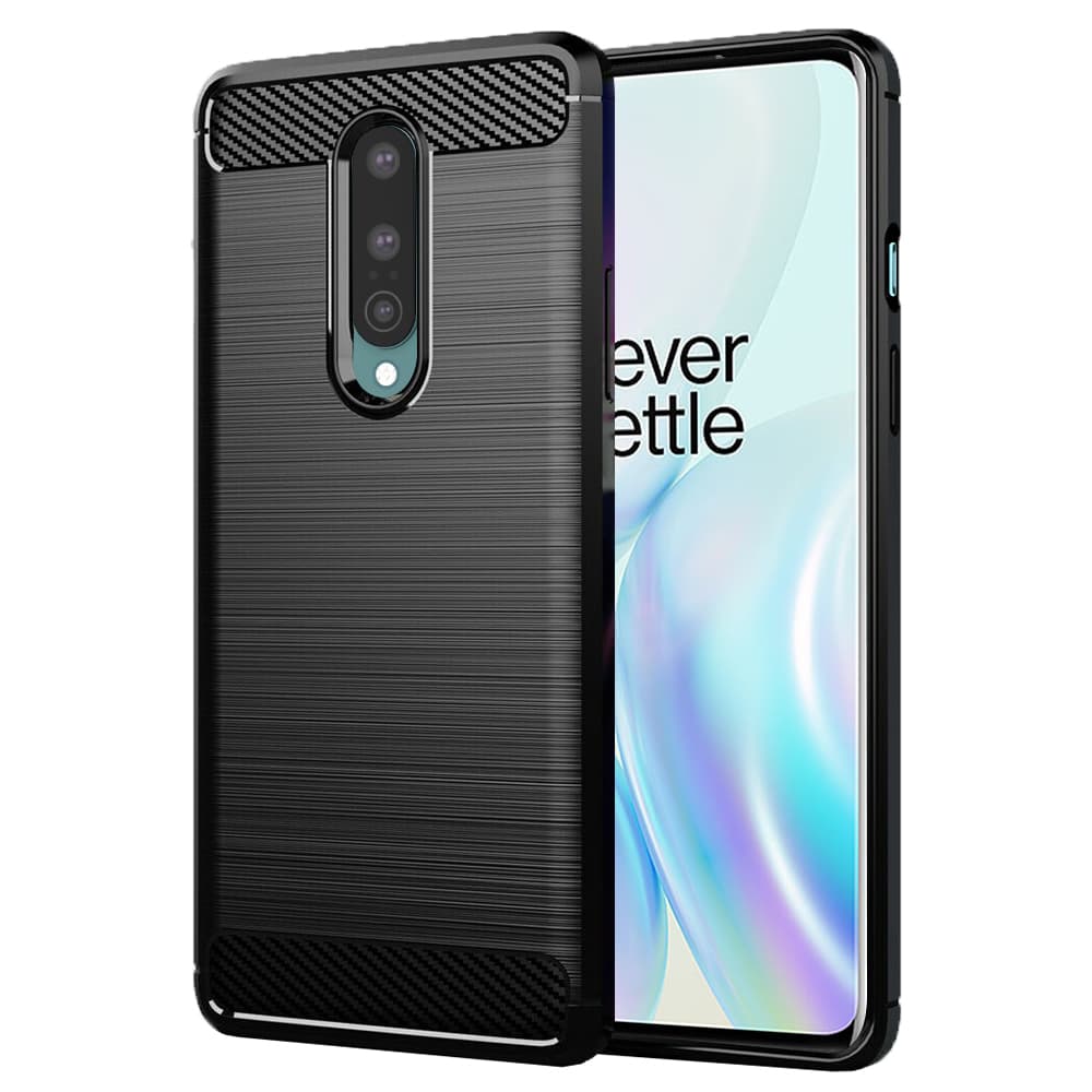Techsuit Karbon Silikon OnePlus 8 Černý - náhled 1