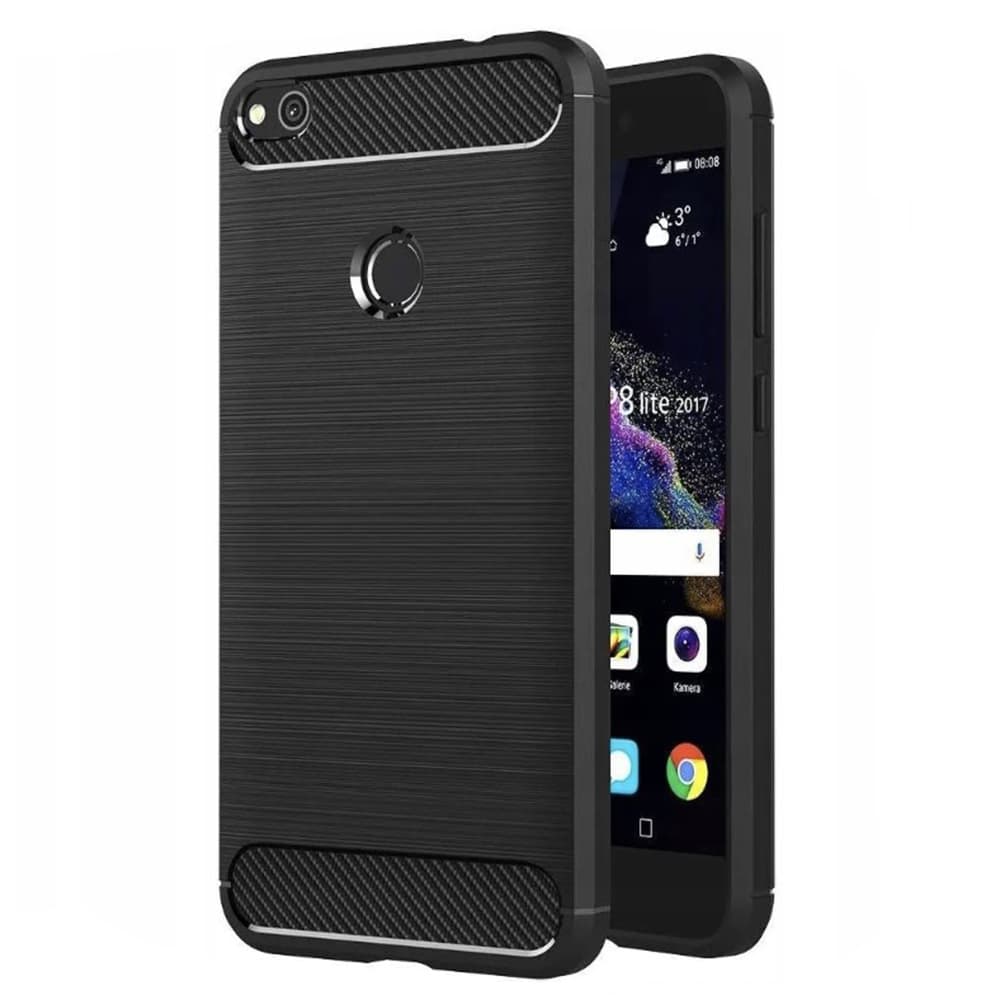 Techsuit Karbon Silikon Huawei P9 Lite 2017 P8 Černý - náhled 1